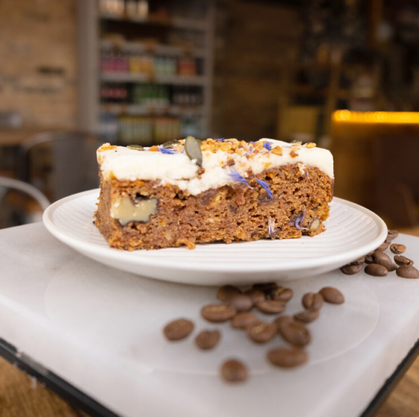 Carrot Cake with Coffee Beans